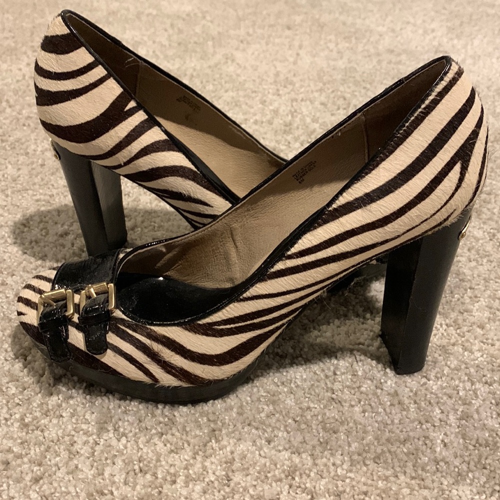 Michael Kors heels zebra hair